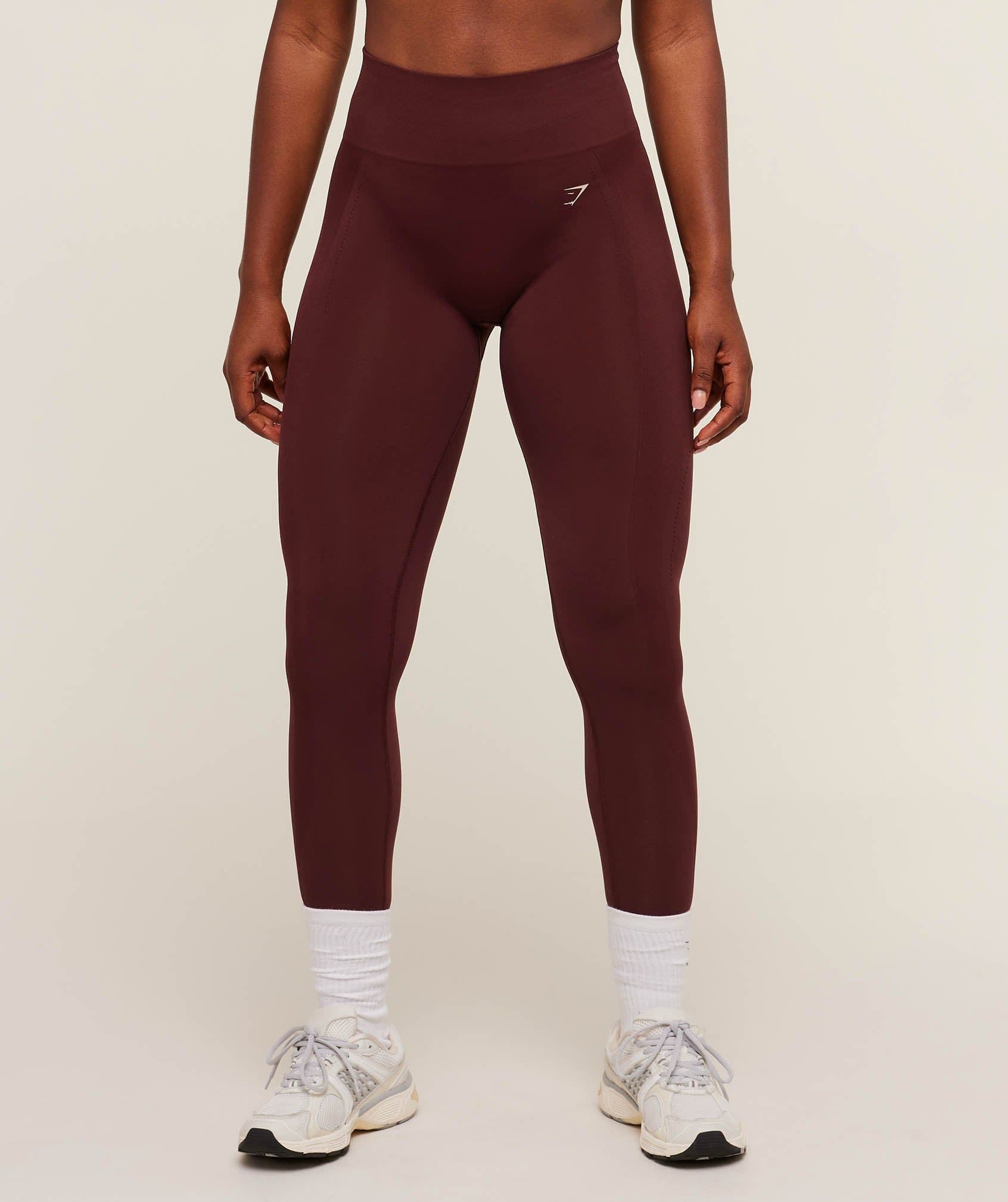 Gymshark Energise Seamless Leggings - Rich Maroon