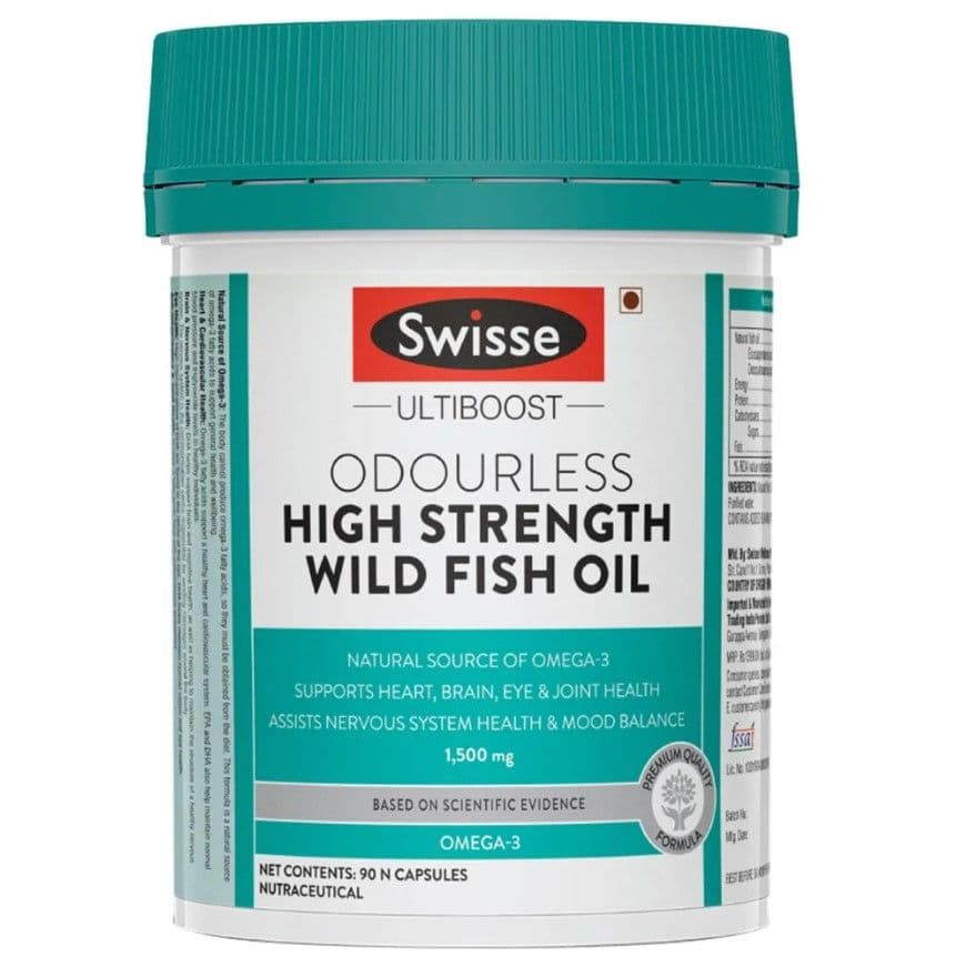 Swisse Ultiboost Odourless Wild Fish Oil, 90 Capsules