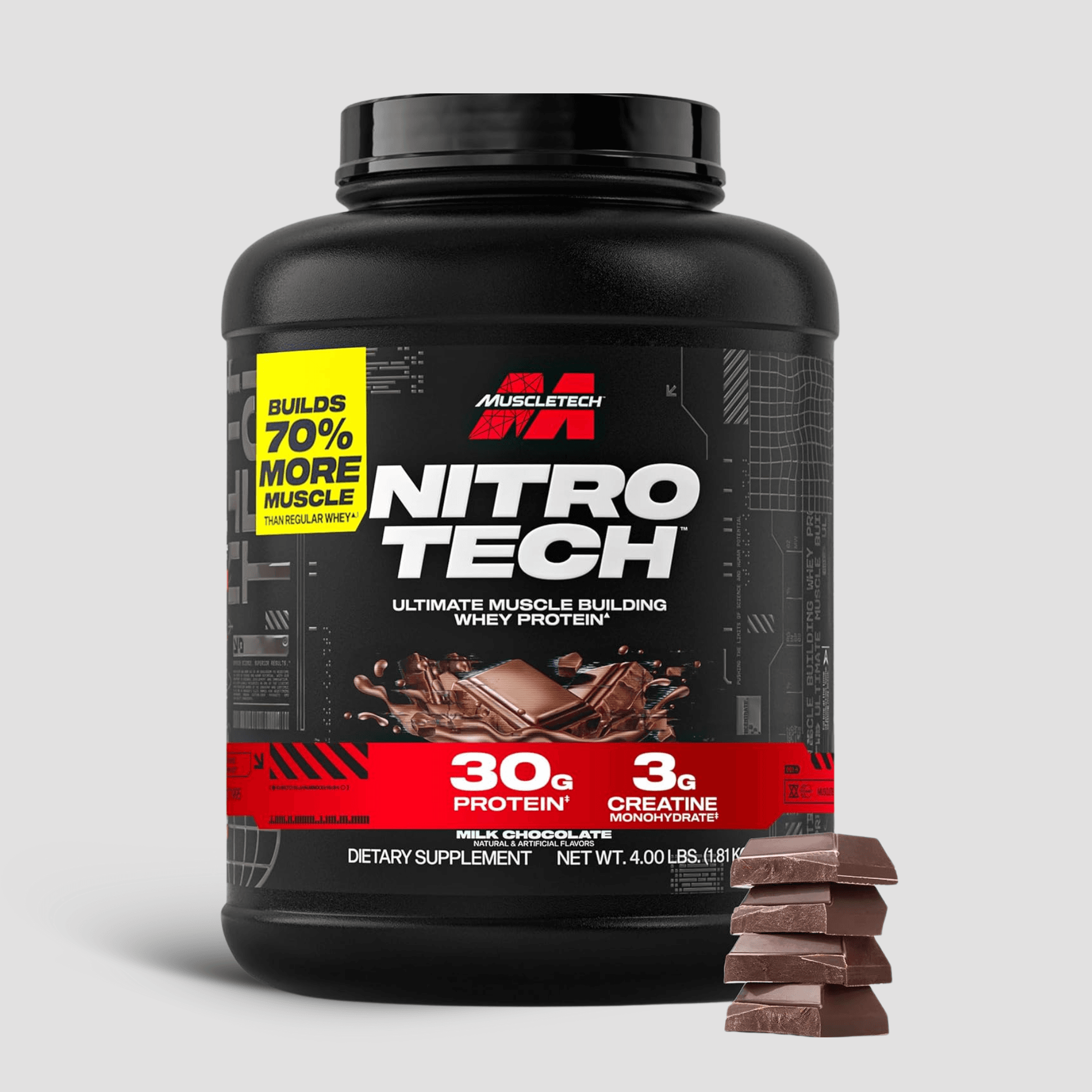 Muscletech Nitrotech Protein, Milk Chocolate, 4 Lbs