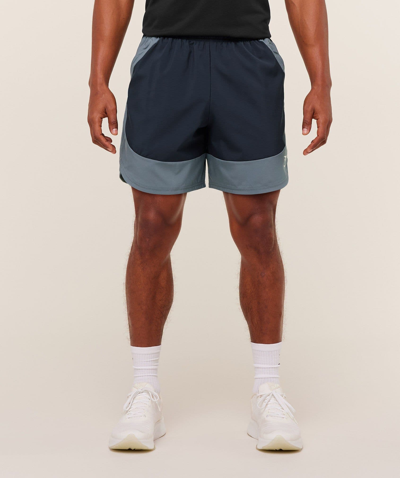 Gymshark Sport 25 Block 7" Shorts - Athletic Blue/Light Grey