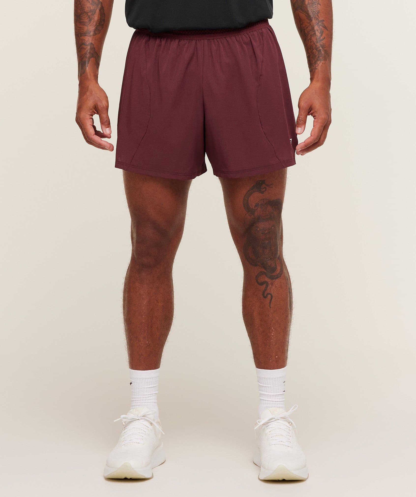 Gymshark Running Shorts 5" - Rich Maroon