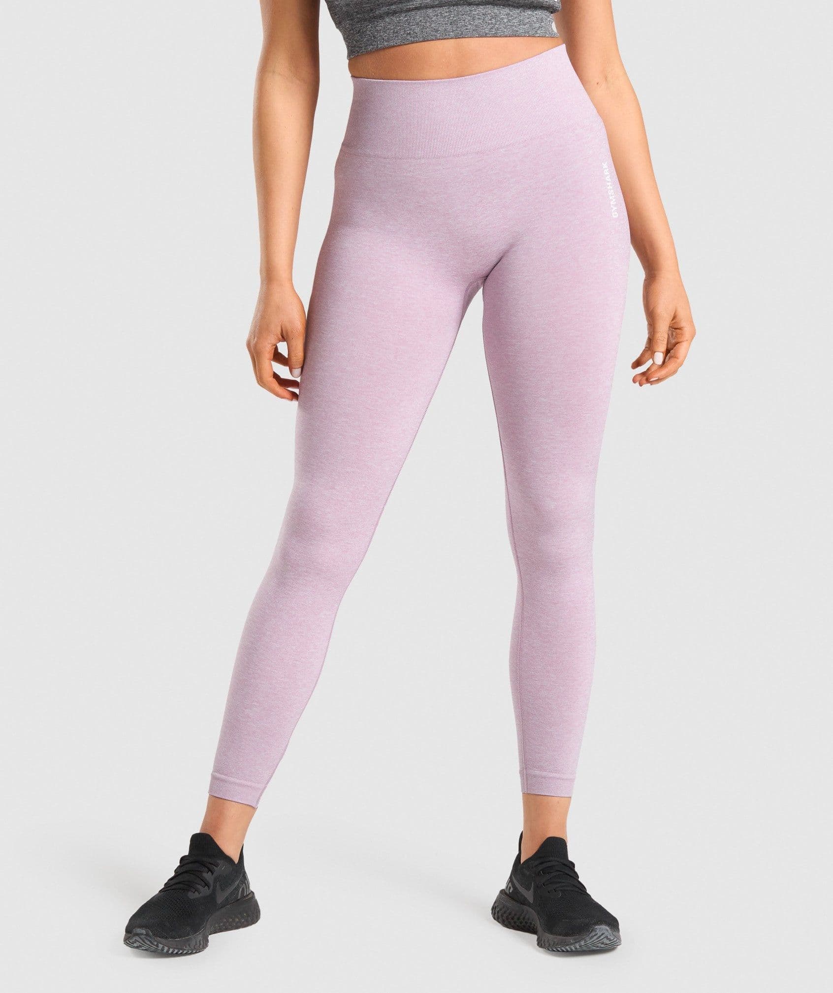 Gymshark Adapt Marl Seamless Leggings - Light Purple