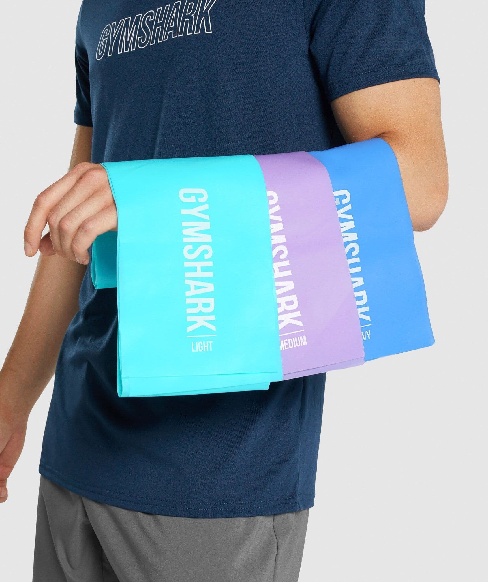 Gymshark Recovery Bands 3pk - Light Blue/Light Purple/Blue