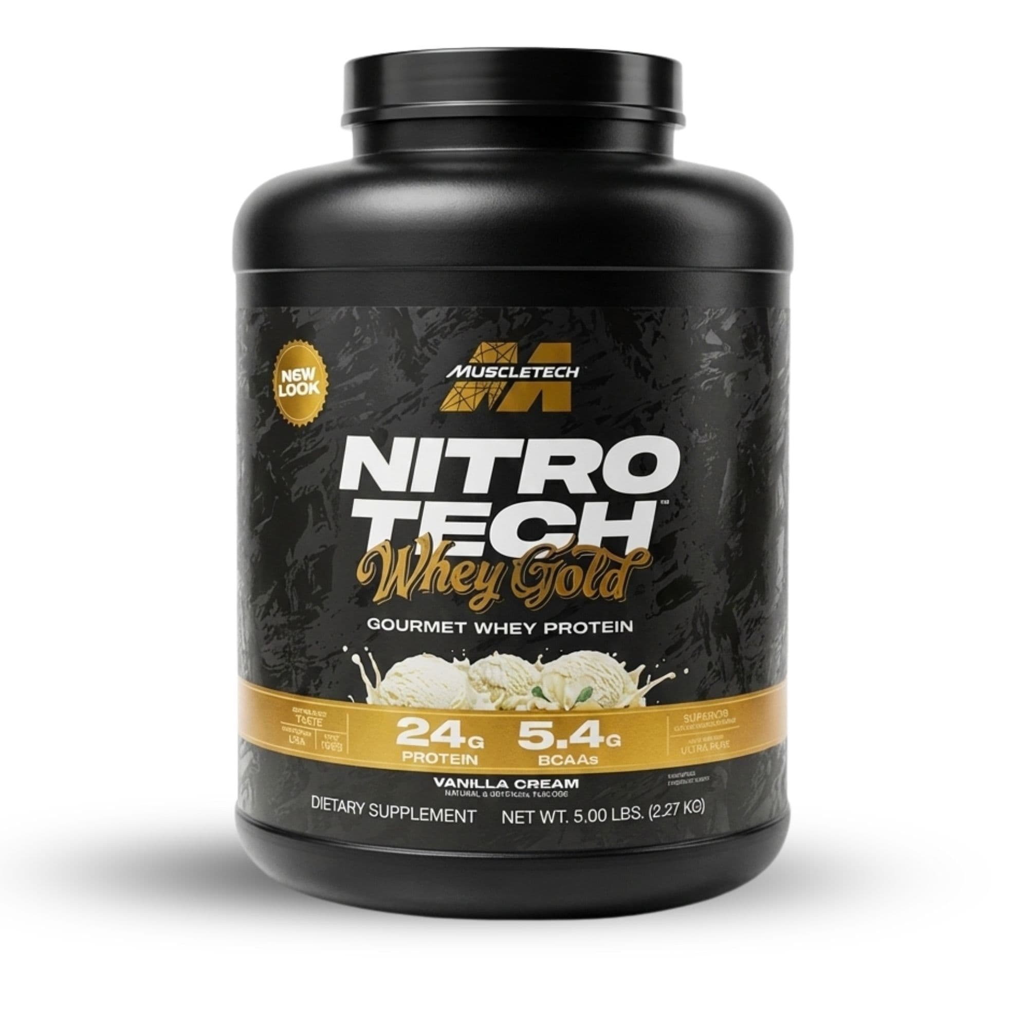 Muscletech Nitrotech Whey Gold, French Vanilla Cream, 5 lbs
