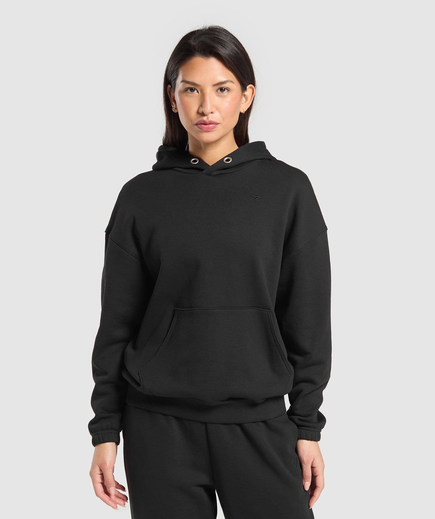 Gymshark Rest Day Sweats 2.0 Oversized Hoodie - Black